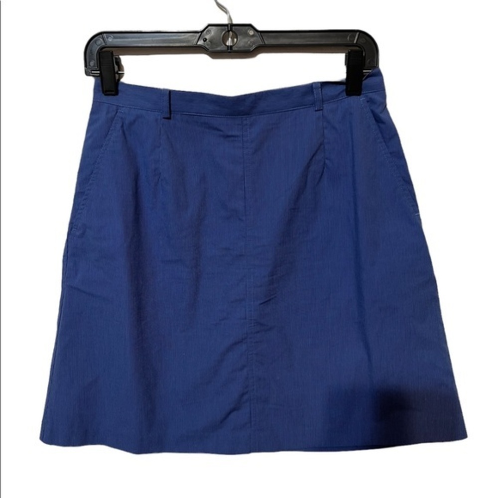 Tommy Hilfiger Blue Micro Striped Mini Skirt With Pockets 100% Cotton Size 8